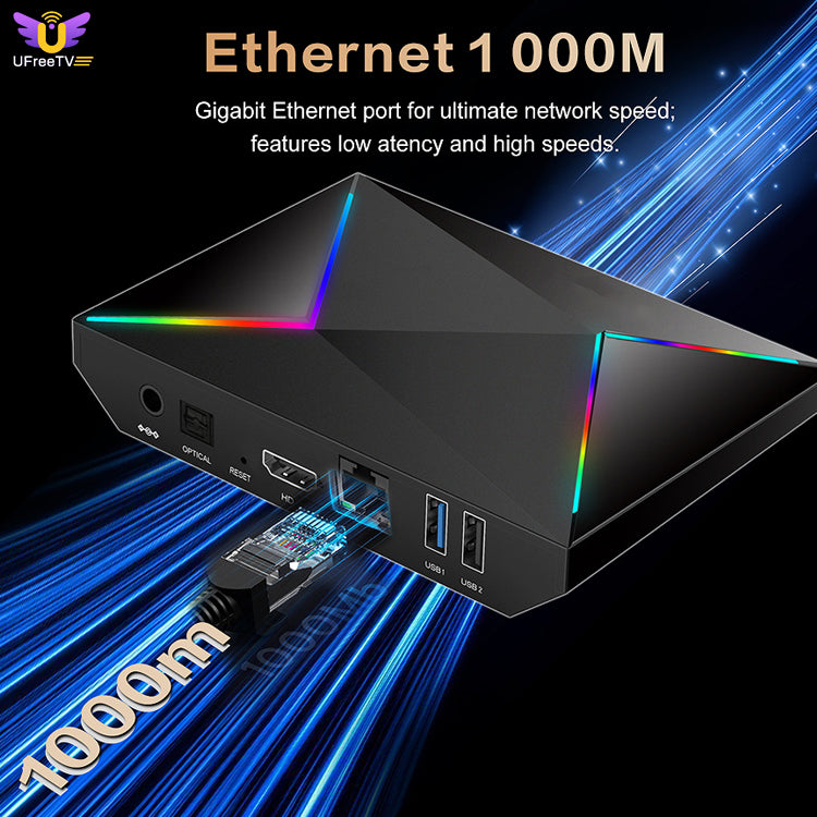 UFREE TV BOX R69 plus smart Streaming Box For TV 8K/4k HDR-Android 14.0