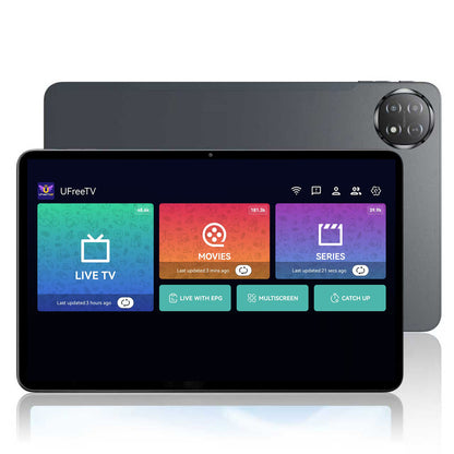 Ufree Streaming tablet M3/M1   12-inch/11-inch tablet PC with 5G dual-band Wi-Fi 6 and Android 14/15 operating system.