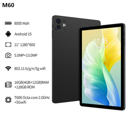 Ufree Streaming tablet M60/M80 11-inch /12- inch tablet  with a keyboard, mouse, protective case, stylus, octa-core processor, 8000mAh battery,  IPS high-definition display, and supports WiFi 5G dual-band  Android 15 operating system